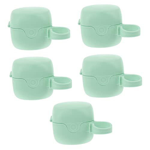 VICASKY 5pcs Pacifier Holder Box Pacifier Storage Case Portable Container Newborn Case Fillable Holder