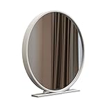 JALAL Accueil Miroir courtoisie Coiffeuse Miroir Maquillage Nordic Golden Round Desktop Bedroom Bureau Dresser Mirror Iron Single SiBeauty Mirror Mirrors