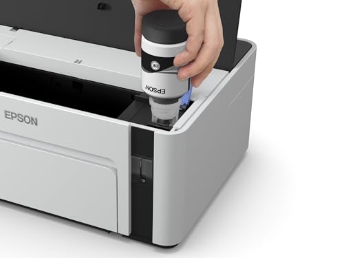 Image of Epson EcoTank ET-M1120 Refillable Black & White Printer (Single Function, DIN A4, Wi-Fi, USB 2.0) Large Ink Container, High Reach, Low Page Cost
