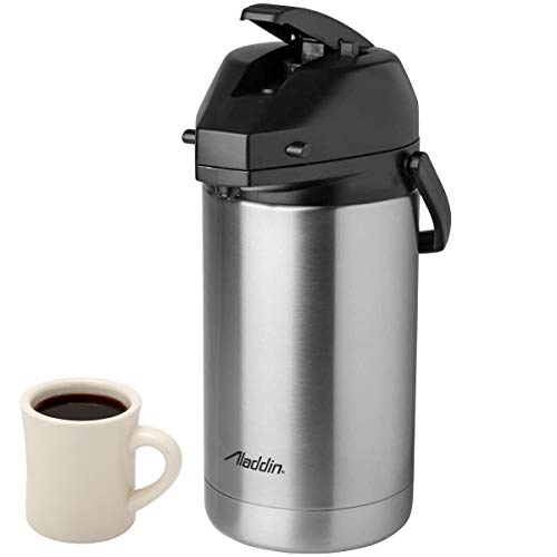 Aladdin Airpot Coffee Dispenser With Pump Vacuum Insulated Stainless Steel Coffee Server For