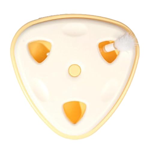 Jouet interactif pour chat en forme de fromage triangle rotatif
