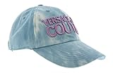 VERSACE JEANS COUTURE Baby Blue Tie DyeBaseball Cap-One Size for Mens