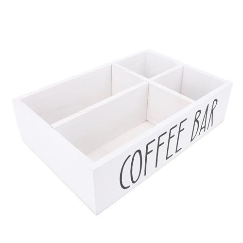 ANGGREK Organizer of The Coffee Station, Decorative Storage Storage Basket (White)