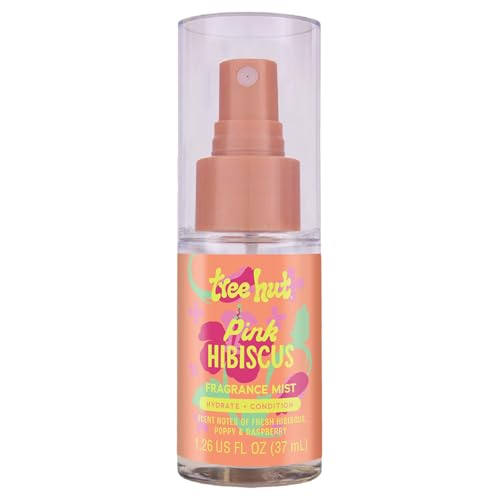 Tree Hut Mini Pink Hibiscus Hair & Body Mist Hydrating & Alcohol-Free Body Spray Fragrance with Hibiscus Poppy & Rasberry Notes Alcohol-Free Formula Versatile Body Spray Travel Size 1.26 Fl Oz.