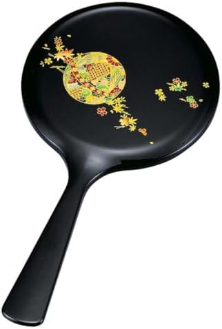 Nakatani Bros 38-0607 Yamanaka Lacquer, Elegant Mirror, Black, Flower Blossom image 2