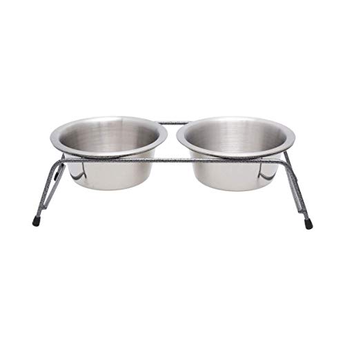 Qazxsw Mangeoire pour Chien à Deux cuvettes