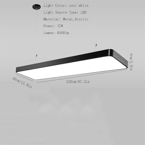 Creative Black LED Kitchen Island Light 59.1in, Modern Semi Flush Mount Ceiling Fixture, Stylish Metal Chandelier for Dining Room & Office Lighting