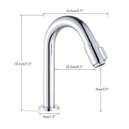 Robinet de lavabo noir mat à eau froide unique pour vasque monopoint