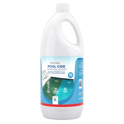 Image of Chemtex Pool Cide | Swimming Pool Water Algaecide | Removes Green, Black, Mustard Algae (1L)