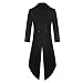 KULIXI Chaqueta Larga gótica Vintage para Hombre, Abrigo de Uniforme Fresco Retro...