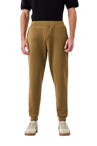 Image of SNITCH Men Track Pants | Relaxed Fit with Contrast Side Stripes & Zippered Pockets | Polyester Blend Fabric for Athletic & Street Wear | Stretchable & Comfortable Design