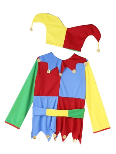 Disfraz completo de payaso travieso para niños 11-14 años miniatura 6