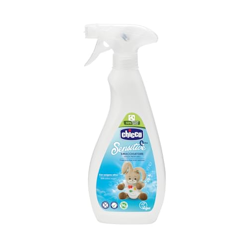 Immagine prodotto: Chicco Sensitive Smacchiatore senza Profumo con Ossigeno Attivo, Rimuove Macchie, anche per Tessuti Colorati, 0+ Mesi, 500 ml