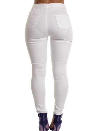 Andongnywell Women's Skinny High Waist Jegging Jeans Distressed Knee-Ripped Stretchy Pencil Denim Pants4