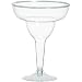 Amscan Clear Reusable Plastic Margarita Cocktail Glasses, Clear, 11 oz