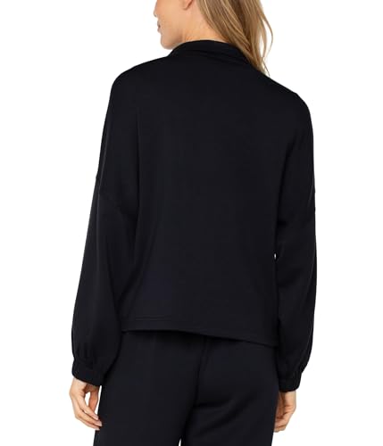 Liverpool Women's Plush Comfort Knit Zip Up Funnel Neck Jacket2