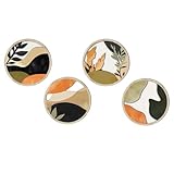 Ensemble d'art mural accrocheur : cette collection comprend quatre pièces en bois de 25,4 x 25,4 cm avec de superbes motifs bohèmes dans des couleurs terreuses chaudes qui égayent n'importe quel mur.