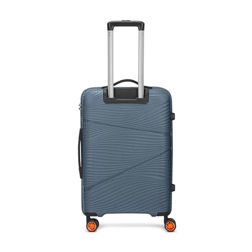 Image of Skybags Swirl Check-in Trolley Bag 65cm | Medium Hard Luggage | 8 Wheels Suitcase for Travel | 3-Digit Combination Lock with Anti-Theft Zipper | Polypropylene | 3 Years Warranty - Unisex (Blue)