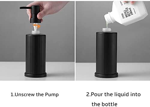 BGL Liquid Soap Dispenser, Freestanding Aluminum Hand Soap Dispenser 8.8 Oz Rustproof for Bathroom and Kitchen (black)