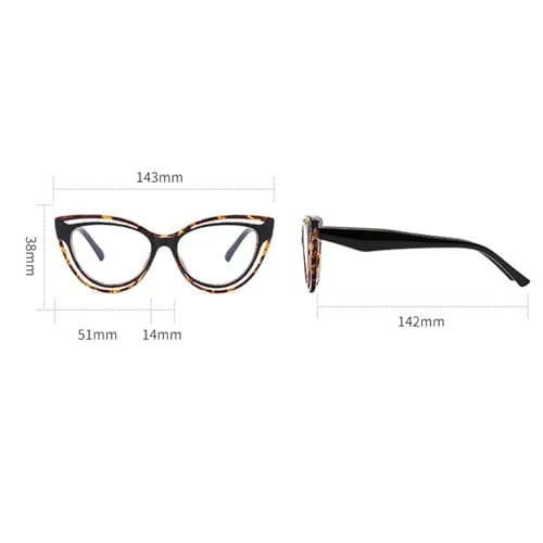 Lunettes de soleil œil de chat léopard rétro pour femme avec verres transparents