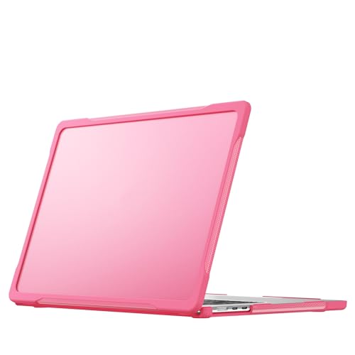 Carcasa MacBook Air 15.3 M3 Premium Funda Rígida Doble Capa Antihuellas Rosa Texturizado