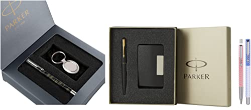 Image of Parker Vector Gift Set & Parker Vector Gift Pack Key Chain & Parker Frontier Chrome Trim Fountain Pen