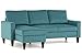 BUDWING Fox Canapé d'angle 3 Places Chaise Longue Reversible Gauche ou Droite (Turquoise)