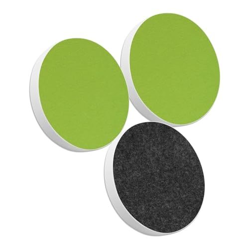 Schallabsorber - aus Basotect G+ Kreis DM: 40 cm Akustik Element Schalldämmung - Hellgrün + Anthrazit