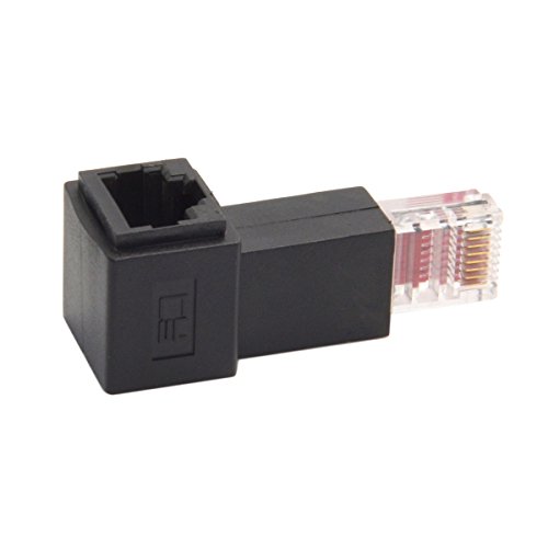 CY 90 Degree Left Angled 8P8C FTP STP UTP Cat 5e Male to Female Lan Ethernet Network Extension Adapter, Left--Angled, Left--Angled - Image 3