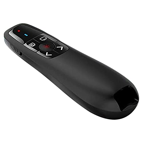 Clicker do Powerpoint - 2.4GHz Wireless PowerPoint Presentation Remote com Red Pointer, Faixa de Con