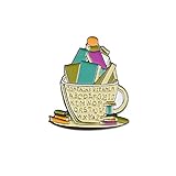 Sexe:Unisexe MAOSITIAN Broche Mode Bande Dessinée Livres en Métal Émail Broche Mignon Horloge Étoilé Chat Kitty Bibliothèque Pin Personnalité Charme Costume Bijoux Cadeau
