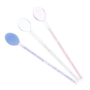 Hemobllo 3 Stück Glas Dessertlöffel