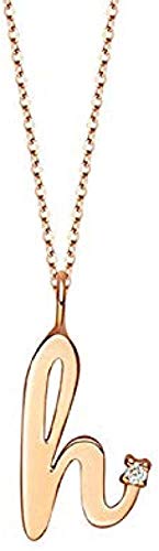 Preisvergleich Produktbild CKAWM Halskette Personalisierte H-Buchstaben-Halskette Weibliche Titan-Stahl-Schlüsselbeinkette