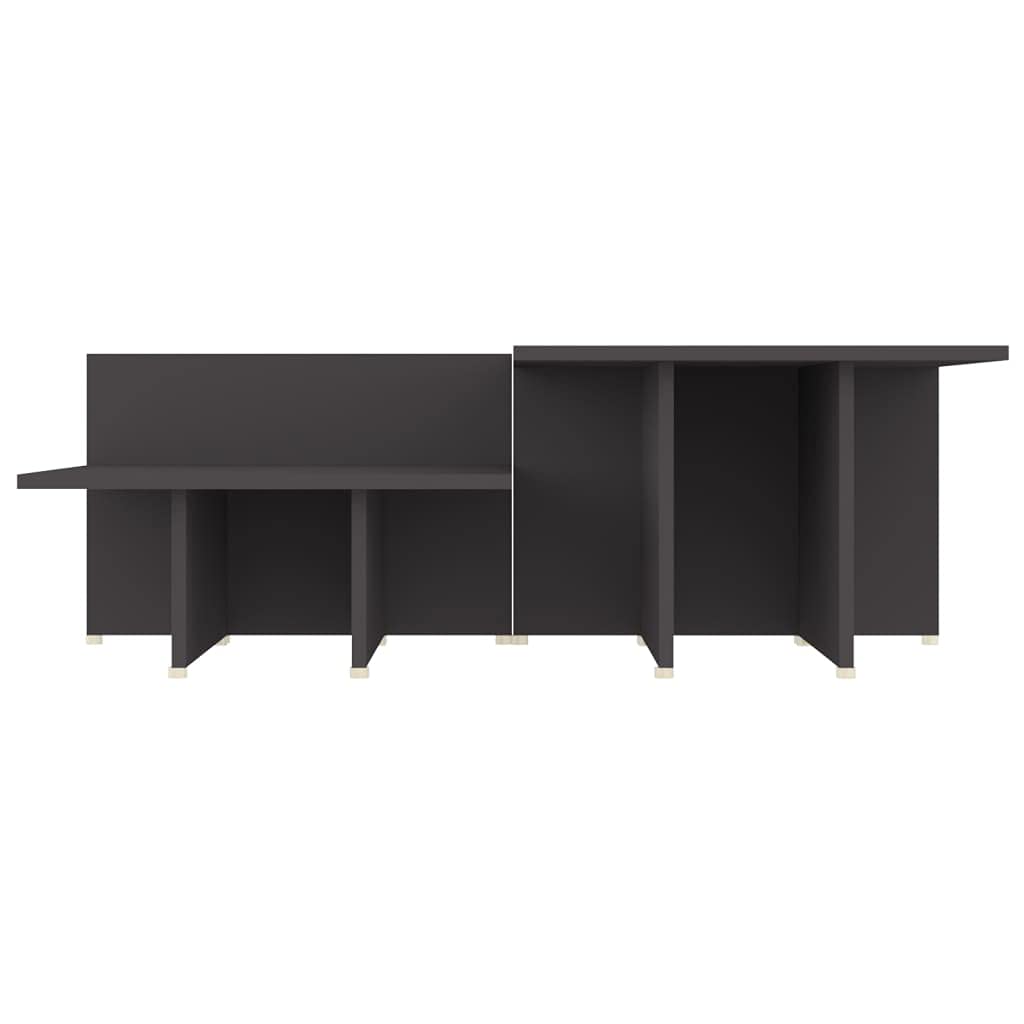 Set di 2 tavolini da salotto moderni, 111,5 x 50 x 33 cm, in legno, con 2 ripiani, per soggiorno e ufficio, stabili e facili da pulire