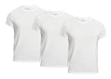 Cleocotton Mens Crew Neck T-Shirt, Undershirt White Color (3 Pack) | XX-Large