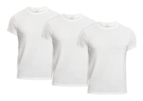 Cleocotton Mens Crew Neck T-Shirt, Undershirt White Color (3 Pack) | Xx-Large #TOP2