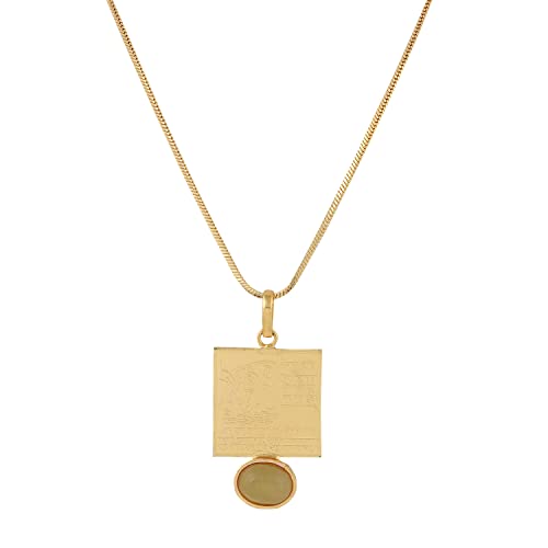 Ketu Yantra doré pendentif pierre jaune anti-stress spirituel pour apaiser l'esprit