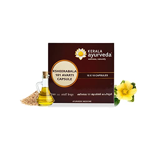 Kerala Ayurveda Ksheerabala 101 Avarti Capsule | For Healthy Joints| Natural Joint Pain Relief Capsules | For Age-Related Joint Issues | Joint Stiffness and Swelling | For Joint Strength, Mobility, and Flexibility | With Bala, Cow Milk in Sesame Oil | 100 capsules Kerala Ayurveda Ksheerabala 101 Avarti Capsule | For Healthy Joints| Natural Joint Pain Relief Capsules | For Age-Related Joint Issues | Joint Stiffness and Swelling | For Joint Strength, Mobility, and Flexibility | With Bala, Cow Milk in Sesame Oil | 100 capsules