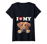 Photo Gallery donna rhodesian ridgeback i heart my dog - divertente amante dei cani maglietta con collo a v Photo Gallery donna rhodesian ridgeback i heart my dog - divertente amante dei cani maglietta con collo a v