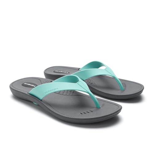Image of OKABASHI Women's Breeze Flip Flop | Contoured Footbed w /Arch Support for All-Day Comfort | Slip-Resistant & Waterproof | Sustainably Made in The USA
