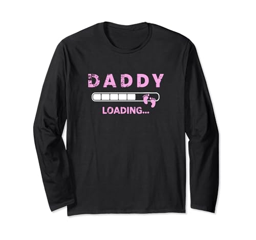 Daddy Loading Funny New Dad Baby Announcement Maglia a Manica