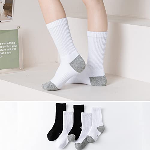 EPEIUS Kids Boys/Girls' Cushioned Crew Socks Thick Cotton Athletic Socks 6 Pack 4-14 Years2