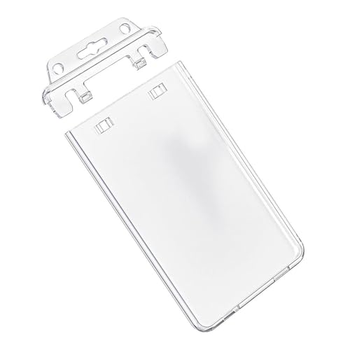 カードケースホルダー クリアネームバッジ クレジット保護名 事務用品 クリアカード ID ホルダー