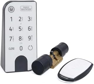 BURG-WÄCHTER Elektronisches Türschloss inkl. Funkschlüssel, Set aus Zylinder, Keypad und Transponder, Türöffnung per App, PIN oder Funk, ENRTY Home 2.0 und sE-Key 7713
