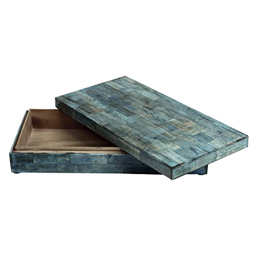 Image of Handicrafts Home Verdigris Collection, Storage Organizer Decorative Box Multipurpose Gift - Verdigris 12x6x2 inch