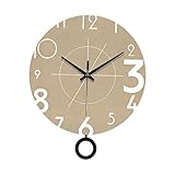 Truosbis Orologio Da Parete Silenzioso, Semplice, Rotondo, per Interni, Soggiorno, Studio