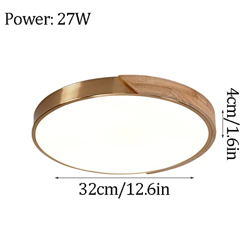 Lámpara de techo minimalista y creativa Yre de madera con panel plano led de 16.5'' 8
