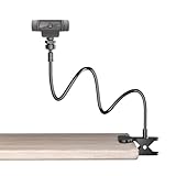 Webcam Stand Phone Mount for Desk, Small Gooseneck Desk Tripod & Tabletop Phone Holder with Clamp & 1/4