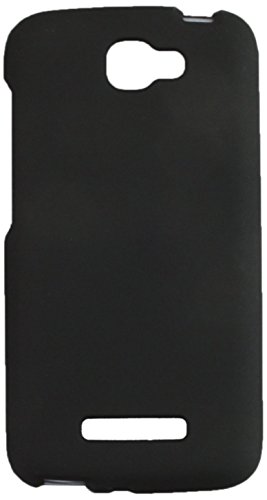 HR Wireless Rubberized Cover Case for Alcatel One Touch Fierce 2 7040T - Retail Packaging - Black