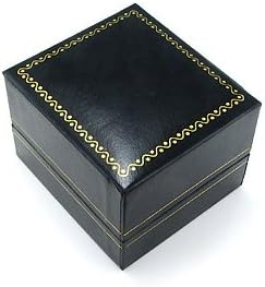 Classic Cartier Design Leatherette Black Jewelry Ring Gift Box
